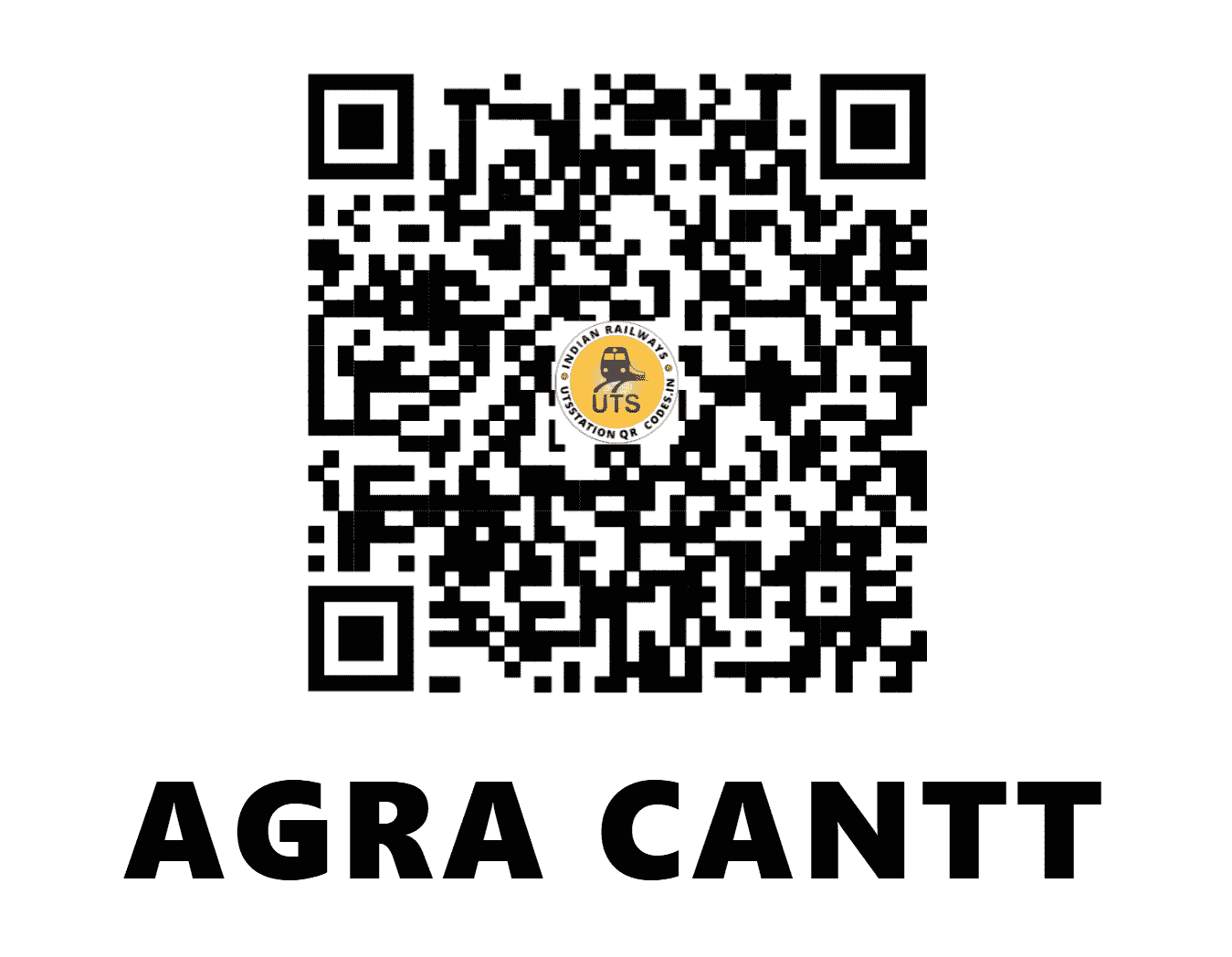 UTS QR Code for AGRA CANTT - AGC (NC - UTTAR PRADESH)
